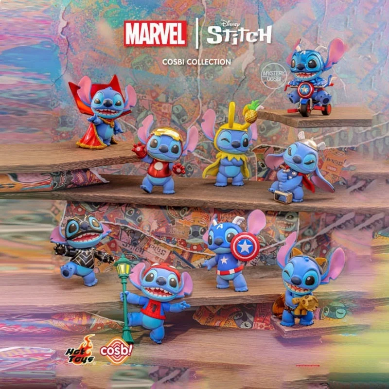 

Подлинная Hottoys, новинка Marvel, милый стежок, серия Cosbi, слепая коробка, Kawaii Stitch, экшн-фигурка, коробка-сюрприз, сумка, подвеска, подарок на день рождения