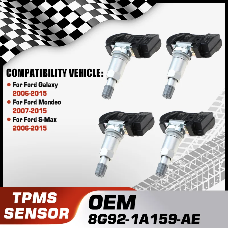 

For Ford Galaxy 2006-2015 Ford Mondeo 2007-2015 Ford S-Max 2006-2015 TPMS Tire Pressure Sensor Monitoring System 8G92-1A159-AE
