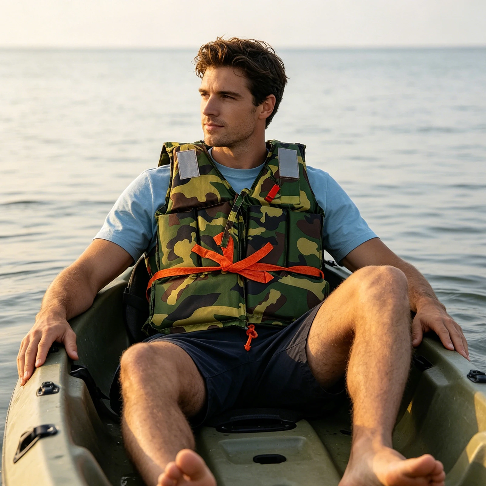 Kayak Vest PFD with Whistle & Reflective Strips Buoyancy Aid Polyester Floating Foam for Canoeing Jet Ski Fishing Swimming