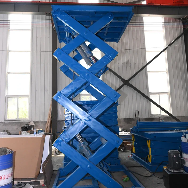 fixed shear fork lift/low lift lifting equipment height scissor lift table/4-10m lifting platform lifting equipment