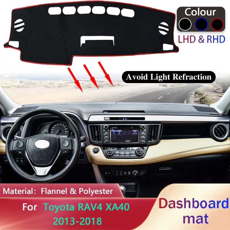 

Накладка на приборную панель автомобиля Toyota RAV4 40 XA40 2013 2014 2015 2016 2017 2018 солнцезащитный коврик накладка на приборную панель коврик аксессуары