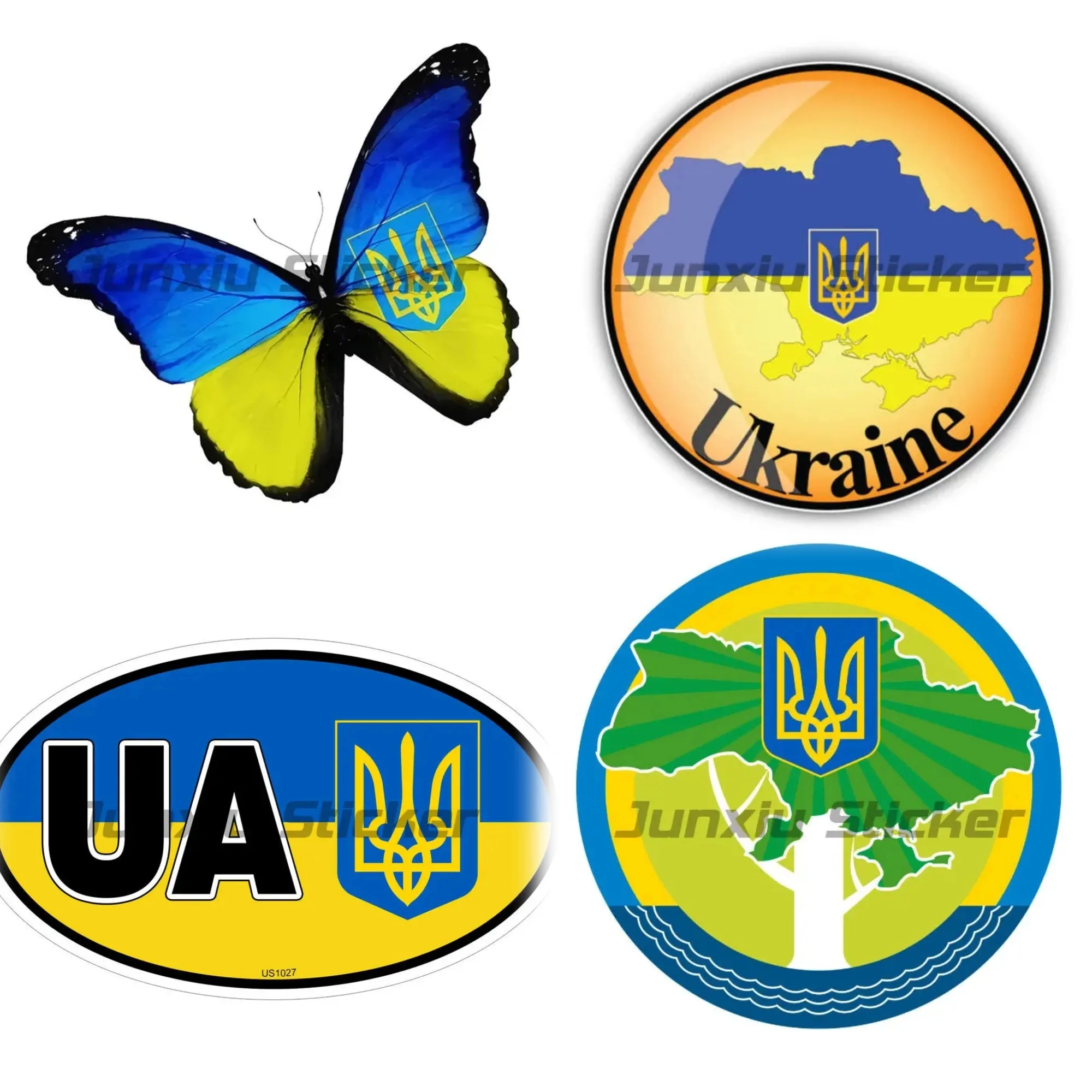 

Ukraine Sticker Cool Car Decal for Caravan Motorcycle RV Window Waterproof Scratch Resistant Outdoor Accessories