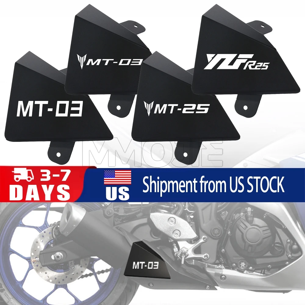 

For Yamaha MT03 MT-25 YZF-R3 R25 2022 2023 2024 Motorcycle Exhaust Pipe Mid-Section Guard Protective Cover Protector MT25 MT-03