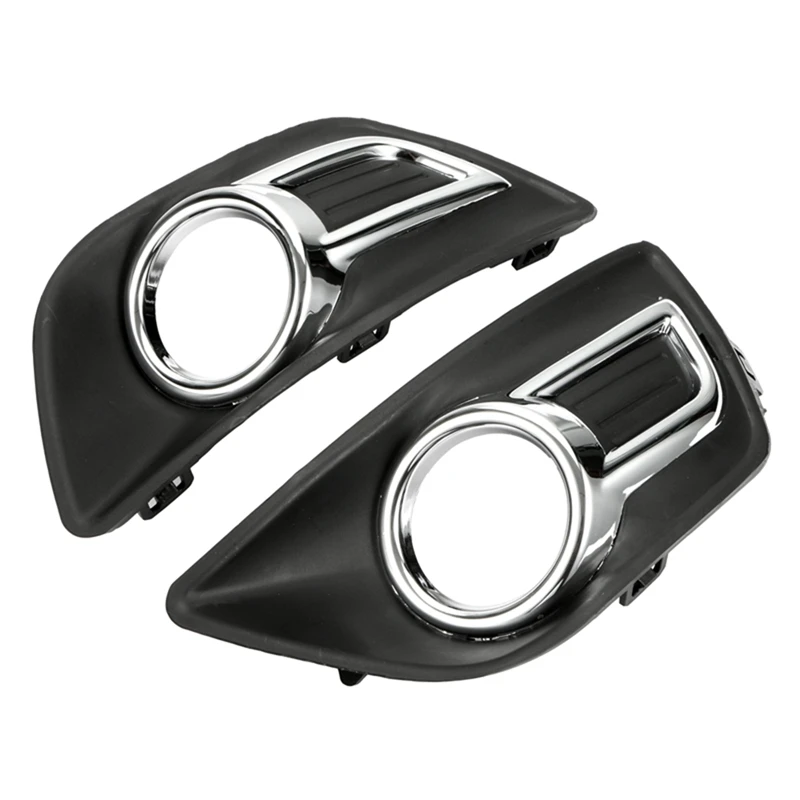 1 Pair For Citroen C4 2008-2011 Chrome Front Bumper Fog Lamp Light Cover Front Fog Lamp Frame