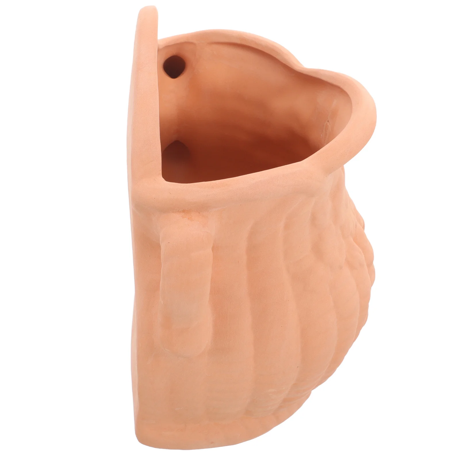 

Pottery Clay Hanging Wall Planter Terracotta Planter for Indoor Outdoor Garden Balcony Wall Mounted Plant Holder Minimalist