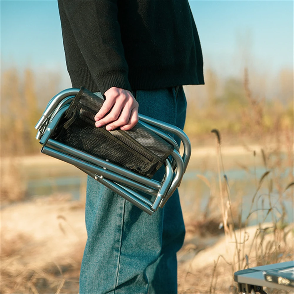 33*36*40cm Lightweight and Compact Folding Camping Stools Aluminum Alloy High Strength Sturdy and Stable Design