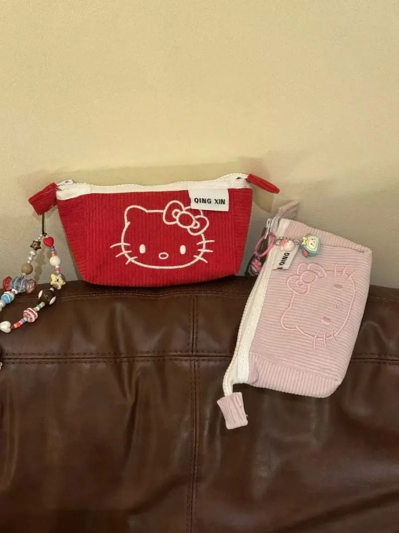 

Sanrio HelloKitty Cosmetic Bag Cute Cartoon Large Capacity Fashion Stationery Bag Storage Bag Kawaii Learning Supplies Girl Gift