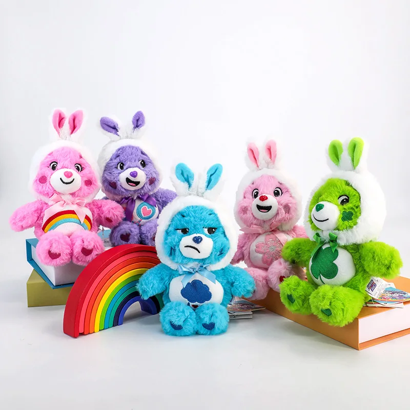 Care Bears 20cm Rabbit-Ear Plush Pendant Cartoon Suction Cup Ornament Stuffed Doll For Home Car Bag Decor Birthday Gift For Kids