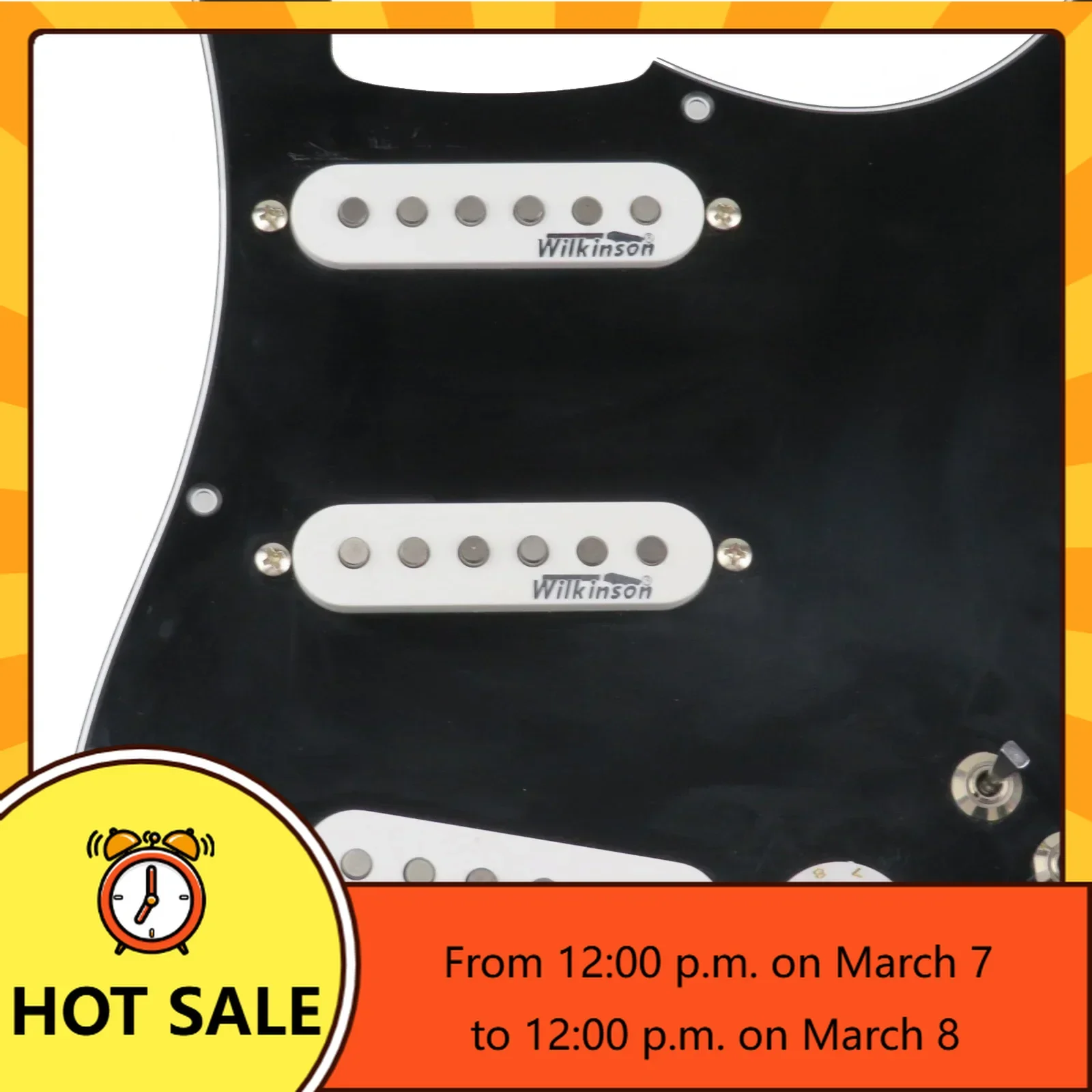

Q-X Music Store-7-Way type fully loaded Prewired Pickguard Wilkinson SSS Ainico 5 Single coil Pickups Set