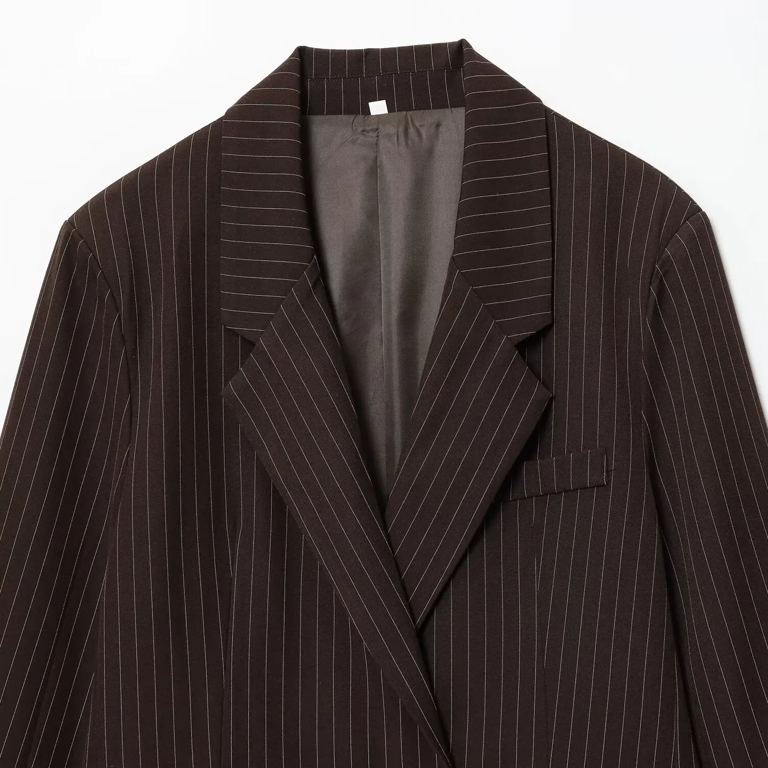 Fashionable Loose Fit Slim Stripe Suit Jacket for Women JNLEAOG Autumn New Arrival Business Wear Polyester Long Sleeve