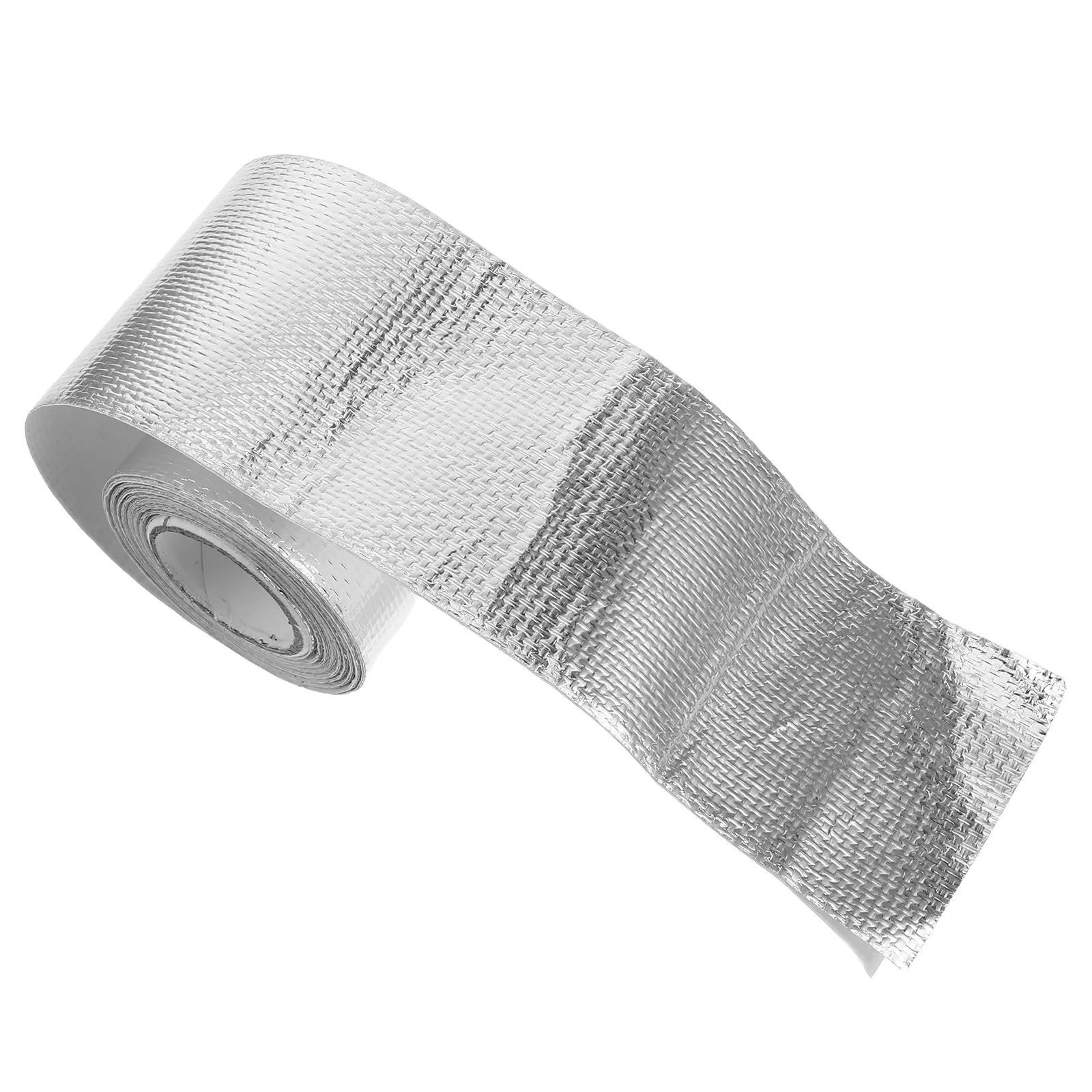 Aluminum Foil Fiber Cloth High Strength Heat Industrial Heat Resistant Tape for Exhaust Pipes Range Hood Thermal