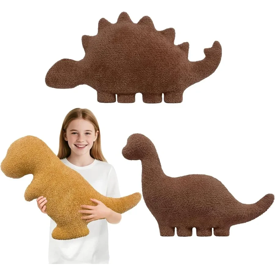 

Dino Nuggets Chicken Pillow Plush Dinosaur Chocolate Pillow Stuffed Animal Plush Toy for Funny Birthday Gifts for Boy and Girl