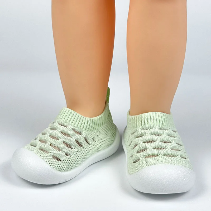 

Baby Slip on Walking Shoes Toddler Sock Shoes Girl Boy Breathable Mesh Infant Sneakers with Soft Rubber Sole