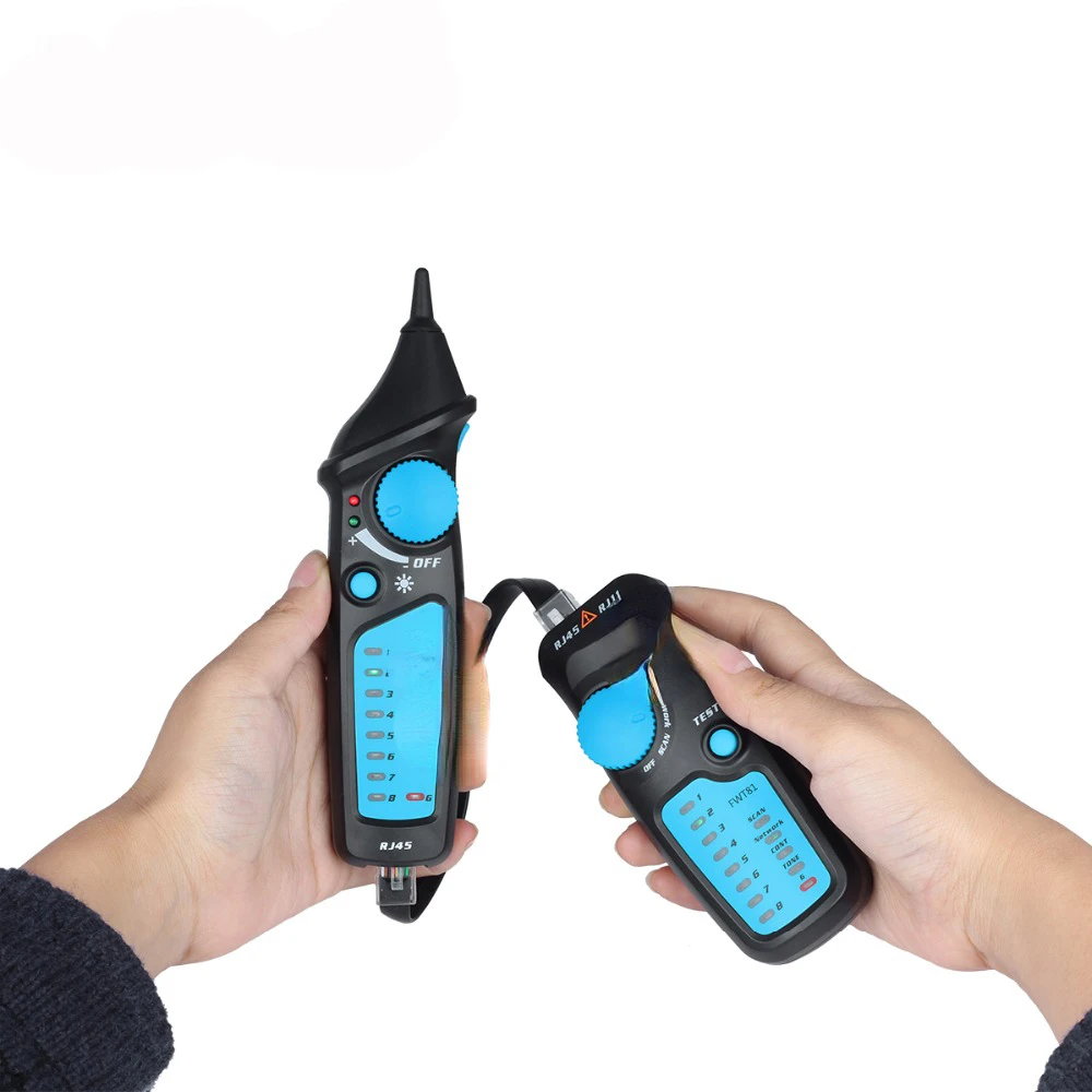 FWT81 Cabo Rastreador Fio Rede LAN TV Cabo testador RJ45 RJ11 Telefone Linha Elétrica Finder Tester