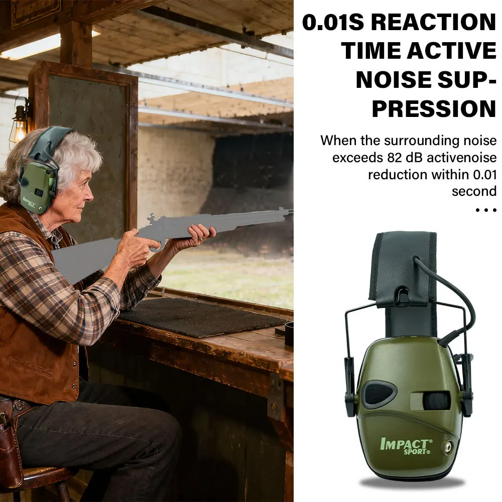 Original Tactical Electronic Shooting Earmuff Outdoor Sports Antinoise Headset Impact Sound Amplification Hearing EarCup Hunting