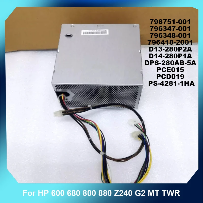 Fonte de Alimentação 280W 796348-001 796418-2001 D13-280P2A D14-280P1A DPS-280AB-5A PCD019 PS-4281-1HA Para HP 600 680 800 880 Z240 G2 MT TWR