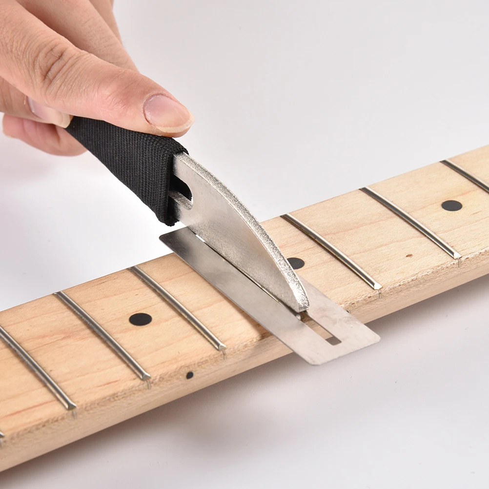 

1 set File With Diamond Abrasives Metal Fret Crowning Tool For Bass Ukulele Mandolin Banjo Polishing Care Kit Fret File Guitar