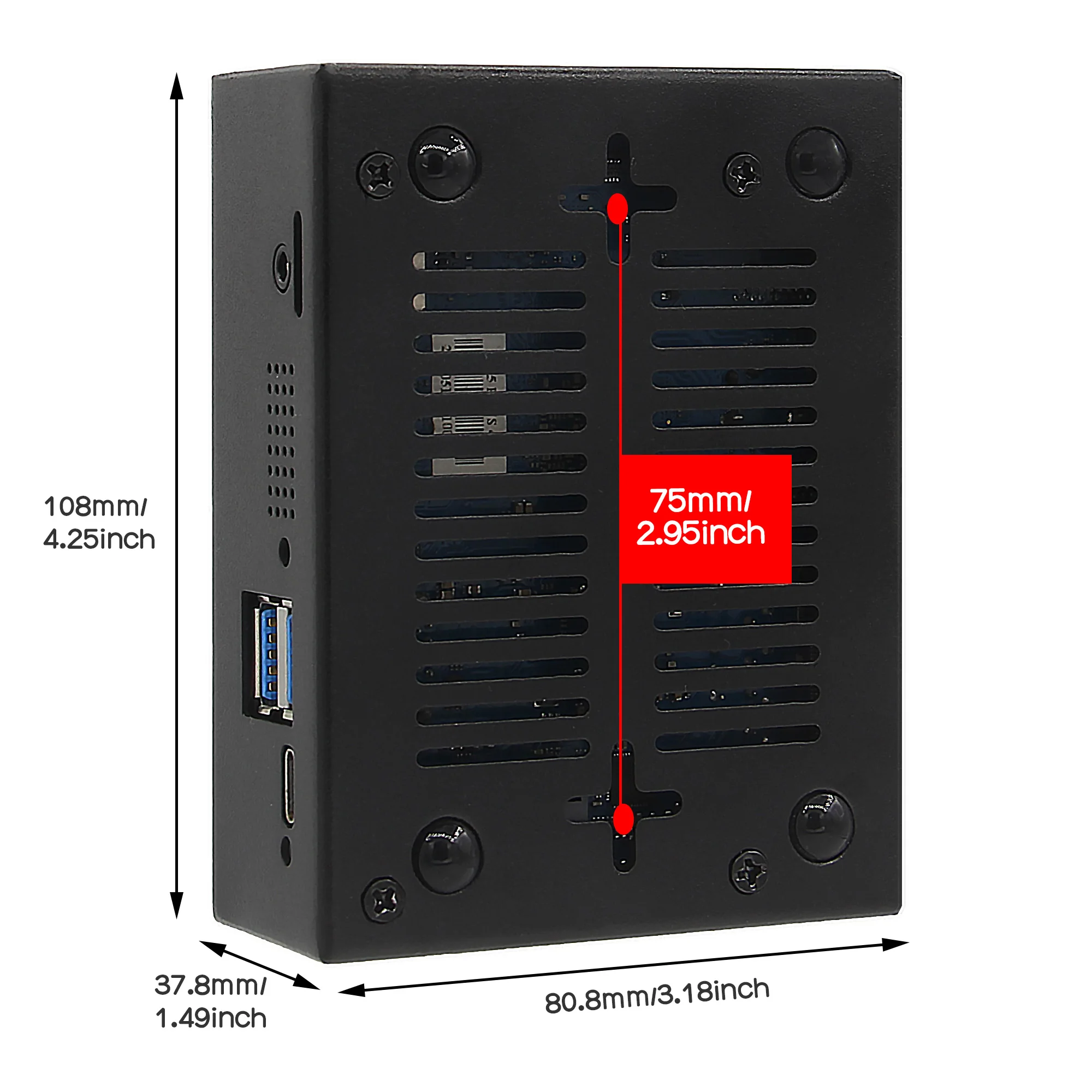 オレンジパイ5プラスファンとヒートシンク付きケース,n508,アンテナ付き16g,b,8GB, 4GB