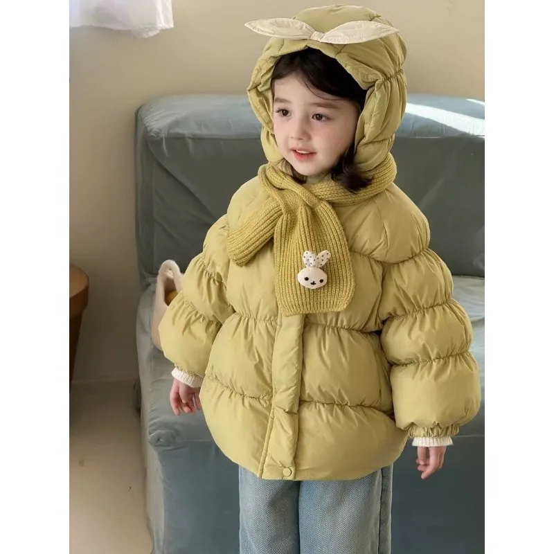 

Baby and Girl's New Winter Clothing Thick Children's Plush Soild Color Coat Cotton Coat for Cold Protection