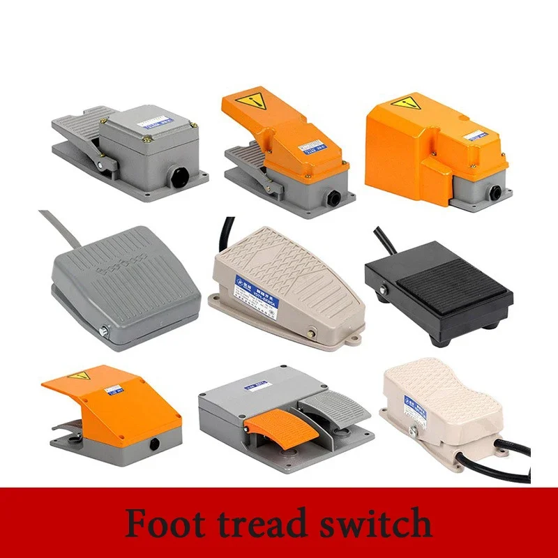 Bank Security Alarm Emergency Button 220V Foot Tread Switch Power Control NC NO Signal Optional Machine Stop Switch