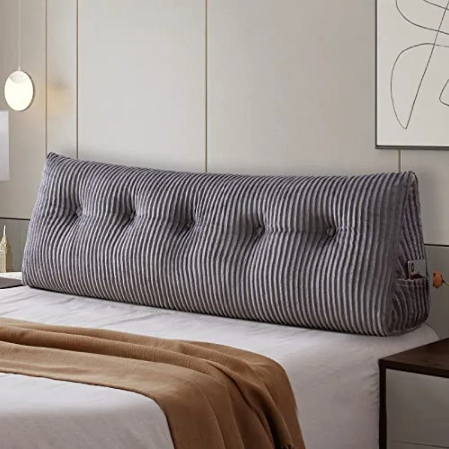 

Large Headboard Pillow Headboard Wedge Pillow Bed Rest Reading Pillow Bolster Triangular for Sitting in Bed-Backrest Positionin
