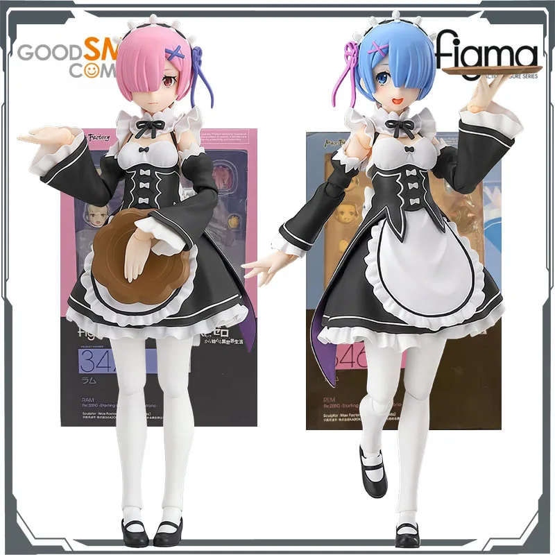 GSC 오리지널 피그마 라임 & 렘 130mm & 130mm 애니메이션 액션 피규어 장난감 소년용 크리스마스 선물 수집용 모델 장식품