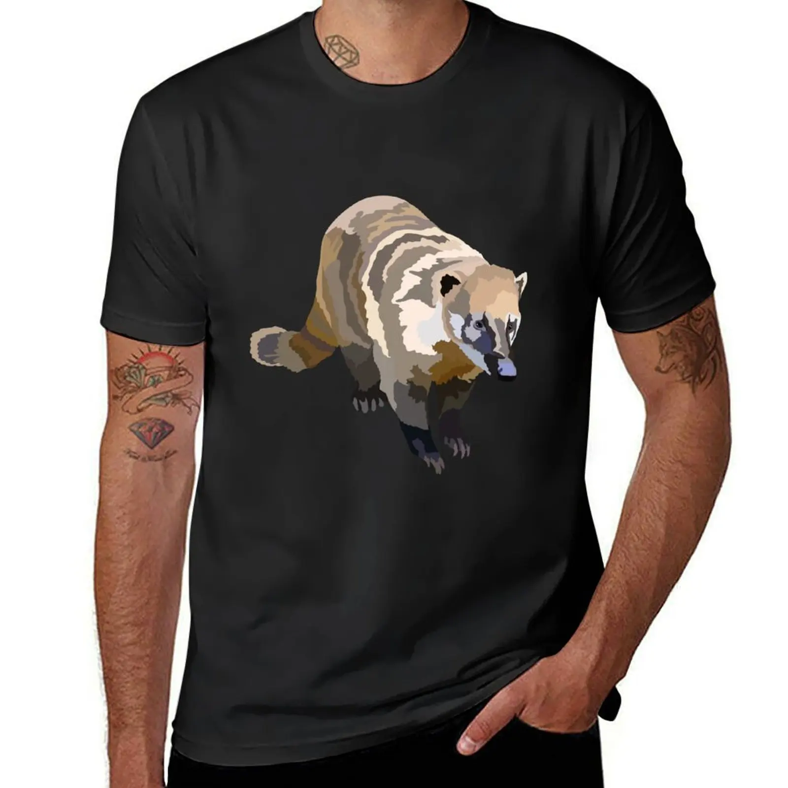 C is for Coati T-Shirt plain funnys heavyweight t shirts for men