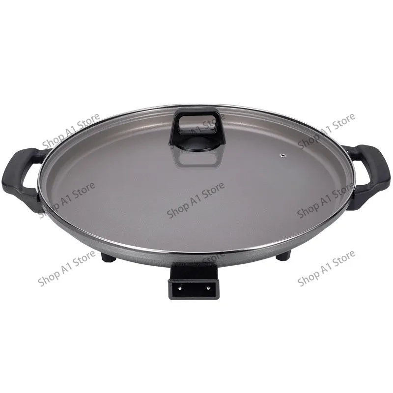 220V 46cm Multi-functional Non-stick Electric Griddle, Commercial & Home Skillet for Fried Dumplings