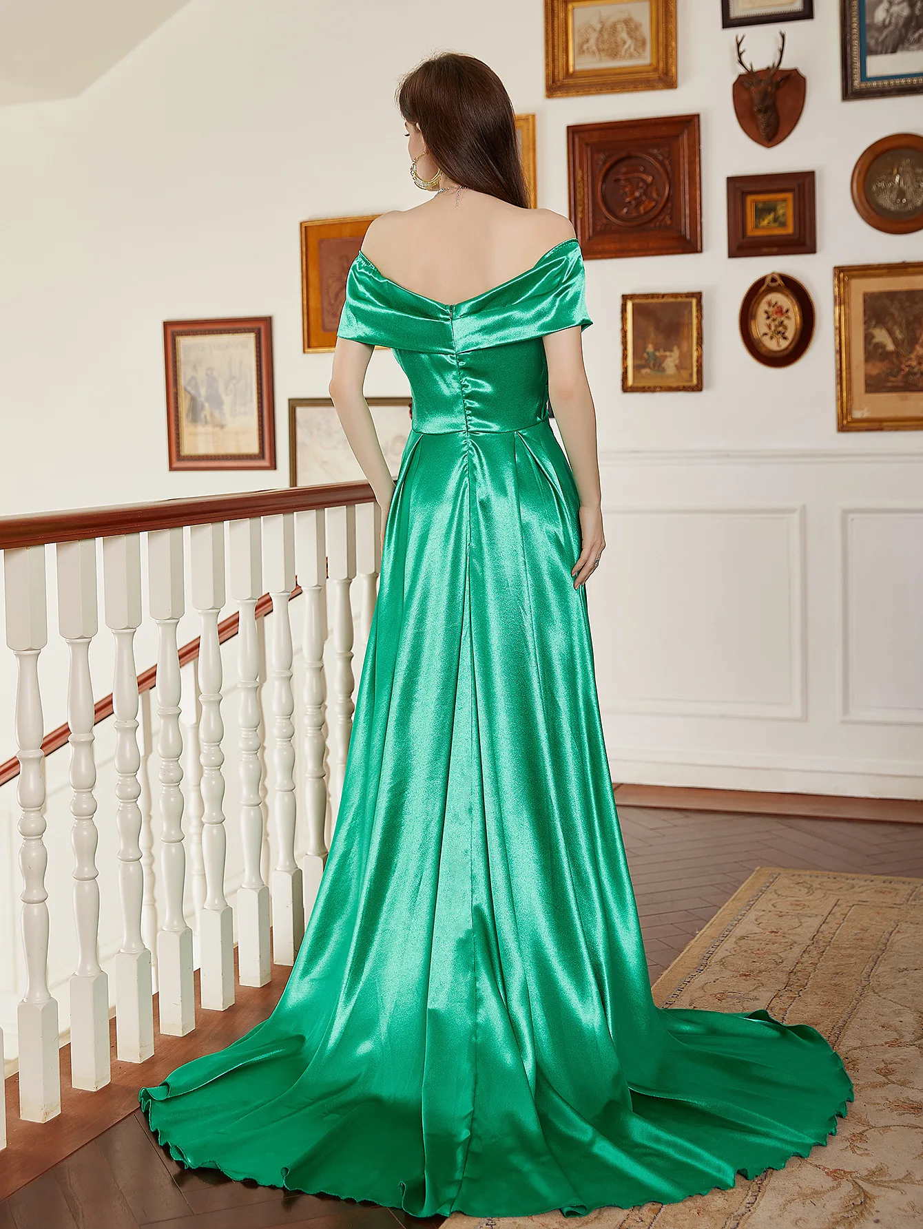 

Formal evening dress long dress long skirt elegant and exquisite ball gown elegant and exquisite train party slit dress