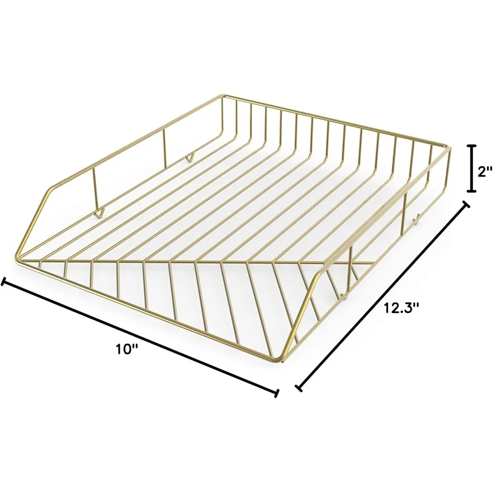 علبة الورق المعدنية منظم سطح المكتب ملفات الحروف متينة عالية الجودة ملحقات الأسلاك مجموعة Vena تخزين المكاتب الحديثة #5