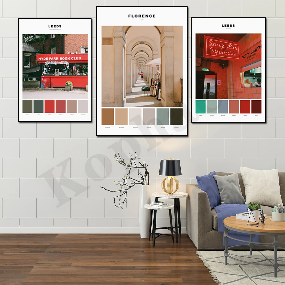 Florence Cathedral. Arches. Arno River. Martini. Hyde Park. Belgrave. Cityscape Tones. Home Wall Decor Art Poster