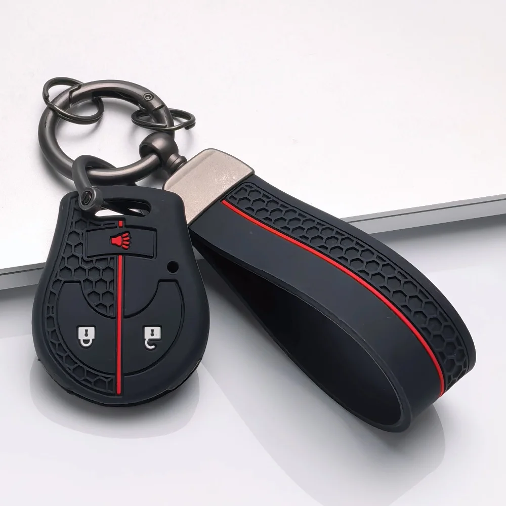 Silicone Car Key Case Cover For Nissan Tiida Terrano Cube Pathfinder Rogue 2012 Maxima Altima Sentra Juke Micra Qashqai March