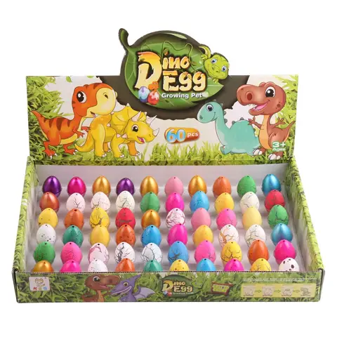 60PCS Soak in water to hatch dinosaur eggs, children's educational toys, birthday creative novelty science and education toys
