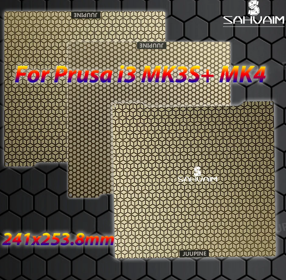 

PEI Honeycomb PEI Square For Prusa i3 MK3 241x253.8mm Spring Steel Sheet Double Sided Pei Honeycomb Build Plate For MK3S MK4 Bed