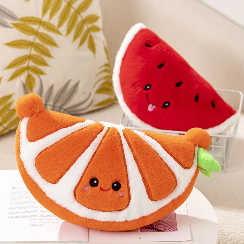 Lovely Simulation Apple Watermelon Lemon Plush Toy Kawaii Fruit Plush Home Decoration Birthday Gifts for Kids Girls