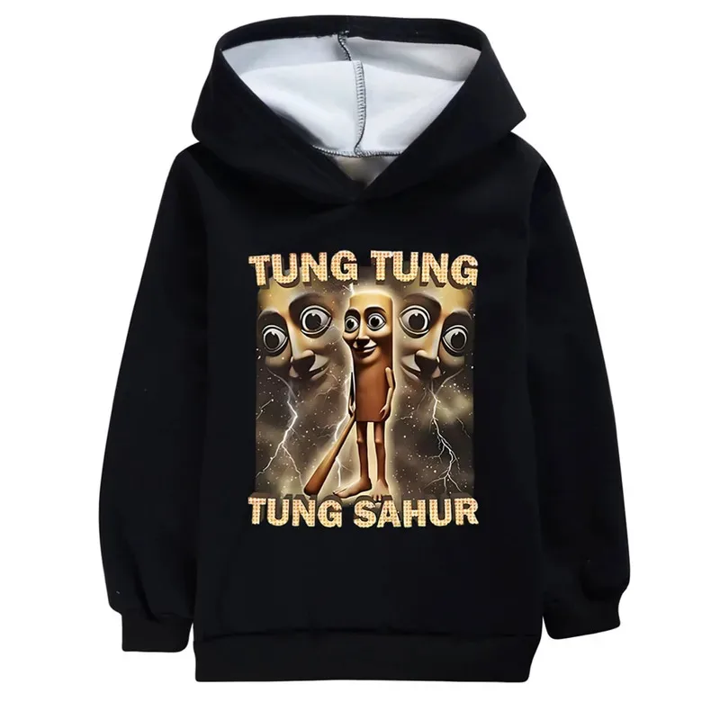 تونغ تونغ تونغ صحور بنين بنات بلايز عادية متعة لعبة نمط هوديي الكرتون ثلاثية الأبعاد طباعة هوديي الاطفال الخريف الدفء البلوز #1