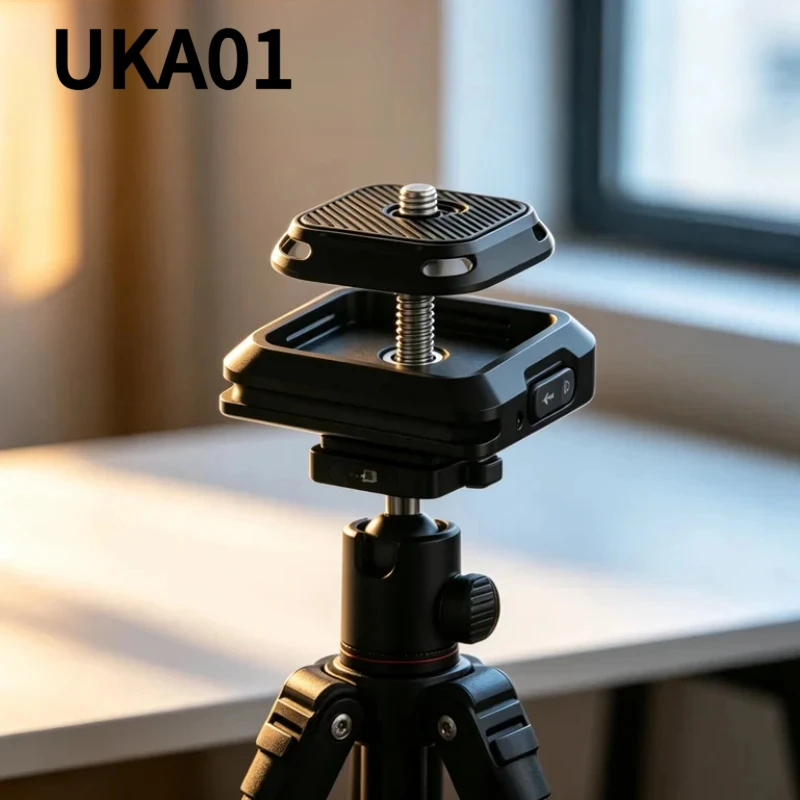 UKA01 Quick Release Plate Kit Aluminum Alloy Heavy Duty 20kg Load For Camera Tripod DSLR Vlog Live Streaming Photo Gift