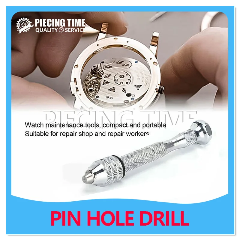 No.6978 Aluminum Alloy Swivel Screwdriver Pin Vise Watch Repair Tiny Screwdriver Blades Chuck Tool For Watchmaker