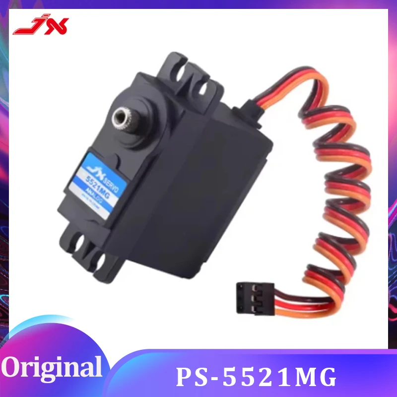 Serwo JX Servo PS-5521MG 20KG z wysokim momentem obrotowym, metalowe przekładnie, standardowe analogowe serwo do samochodów RC, robotów, samolotów, części zamienne do modeli RC