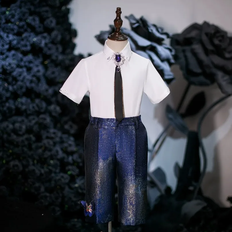 Hochwertige Jungenanzüge für Hochzeit, Geburtstag, Trauzeugen-Outfit, Formeller Kinder-Blazer A4994, Jungen-Abschlussanzug – Detail 3