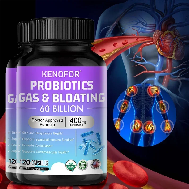 Raw Probiotics 60 Billion CFU, Helps Skin, Respiratory Health, Seasonal Immunity, Antioxidant, Cardiovascular