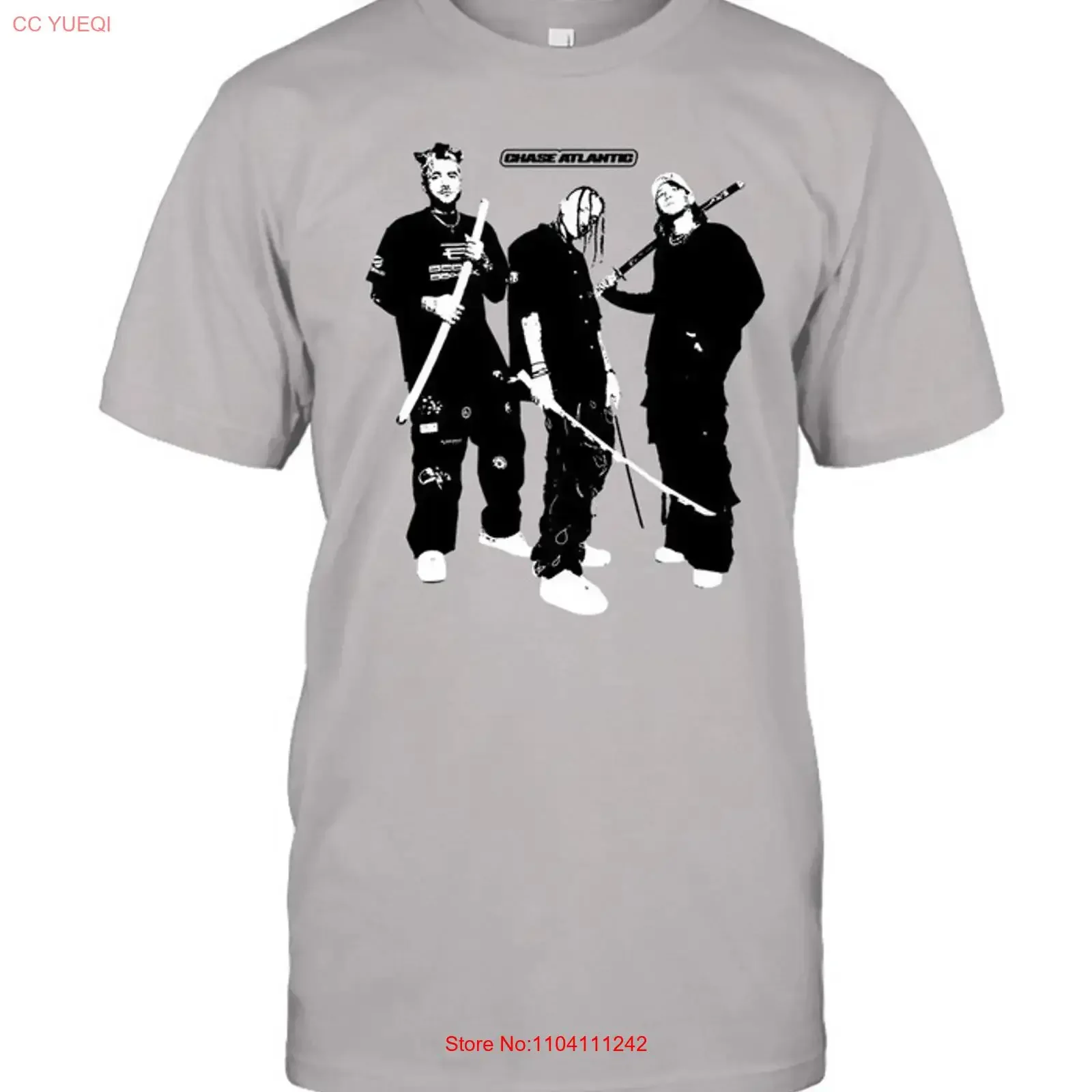 Chase Atlantic T Shirt Band Members Concert Tour Gray vintage Washed Unisex streetwear Top For Everyday Wear Comfortable