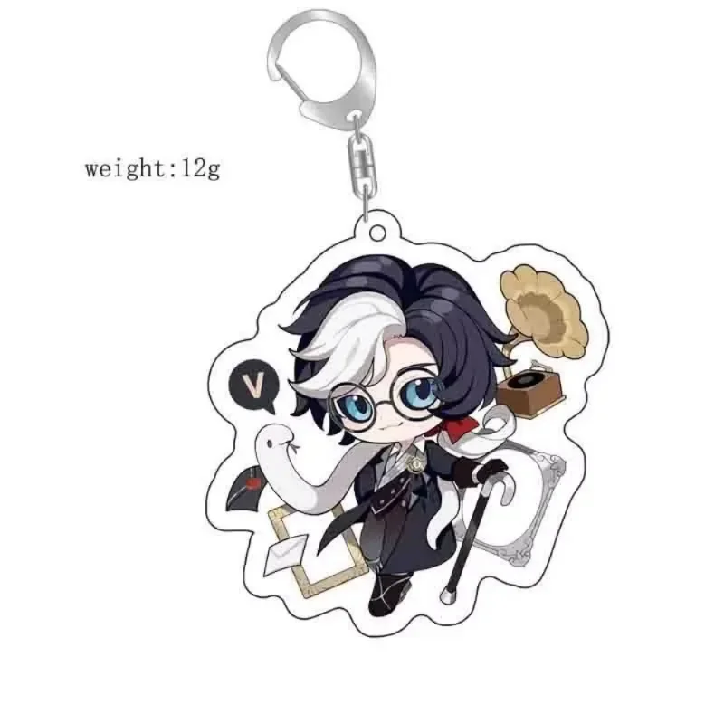 Game Identity V Keychains Cartoon Figure Eli Clark Joseph Orpheus Emma Pendant Car Key Ring Bag Accessories Jewelry Gift