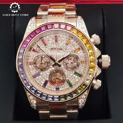 Men's Luxury VK63 Quartz Sport Watch, Water Resistant Case, Sapphire, Rose Gold and Gold Fashion Watch