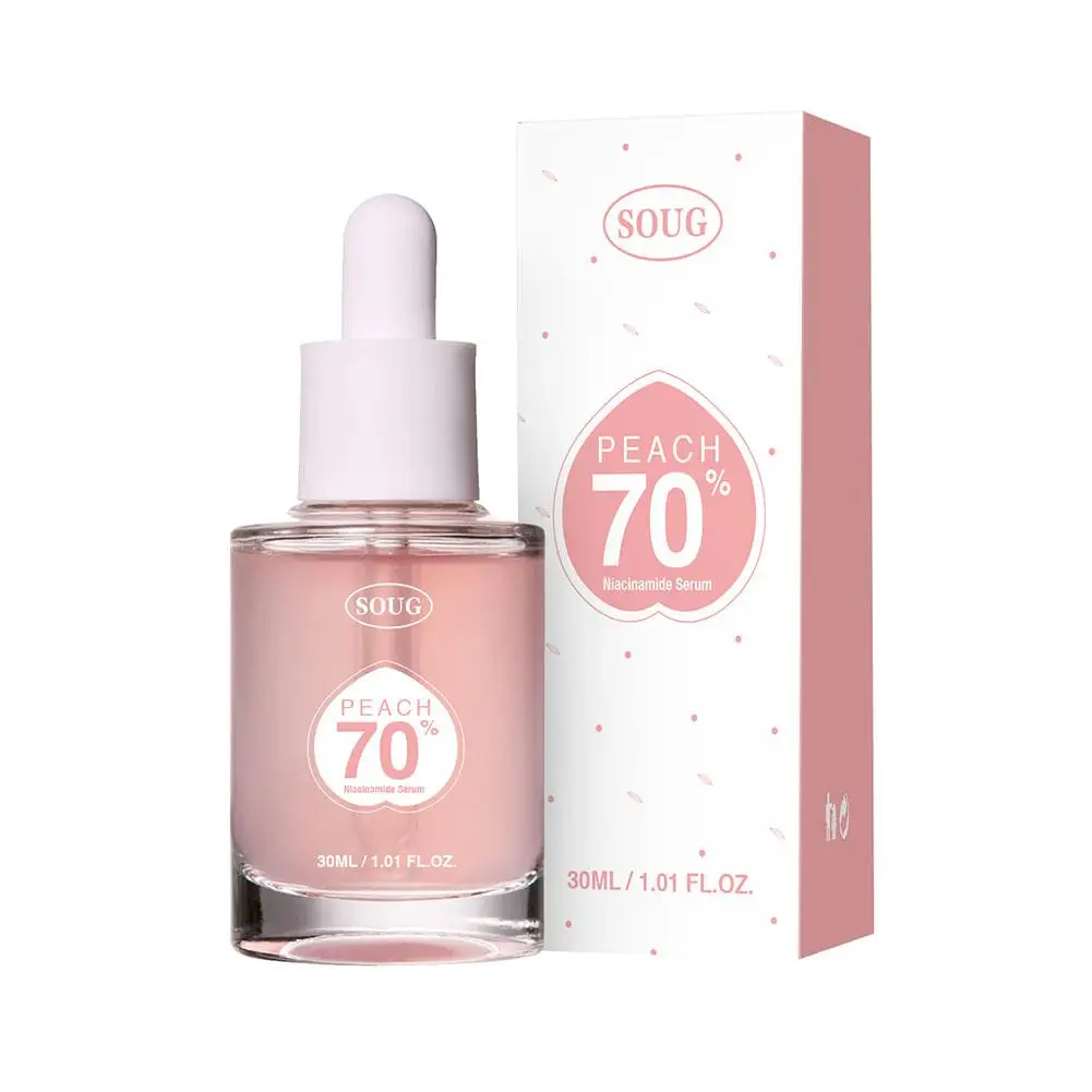 Niacinamide Brightening Hydrating Hyperpigmentation Serum, Clean Face Skin Treatment, Beauty Care Daily, Peach 70%, 30ml, S8J4