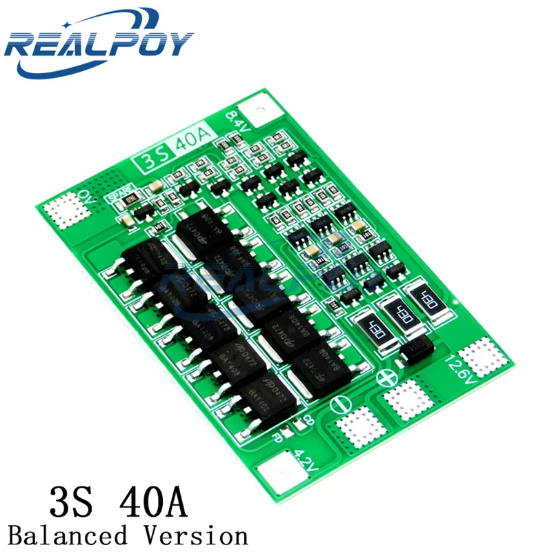 3S/4S 40A 60A Li-ion ładowarka do akumulatora litowego płyta ochronna 18650 BMS do silnika wiertarki 11.1V 12.6V/14.8V 16.8V wzmocnienie/bilans — zdjęcie 7