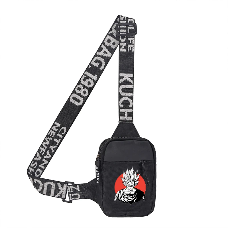 Dragons Ball Sports Chest Bag Men Small Mobile Phone Anime Figure Messenger Bags Boy Waist Bags Multi-Function Carry-on Bag Gift
