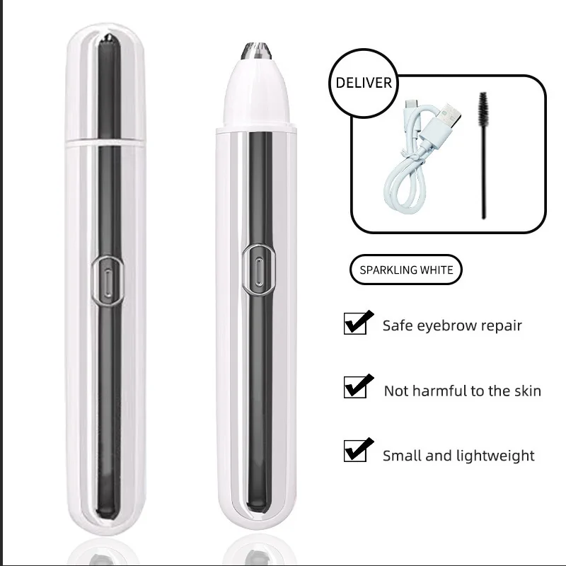 USB Rechargeable Electric Eyebrow Trimmer Pen for Women, Painless Precision Eyebrow Hair Remover, Safe Eyebrow Shaver Razor Tool