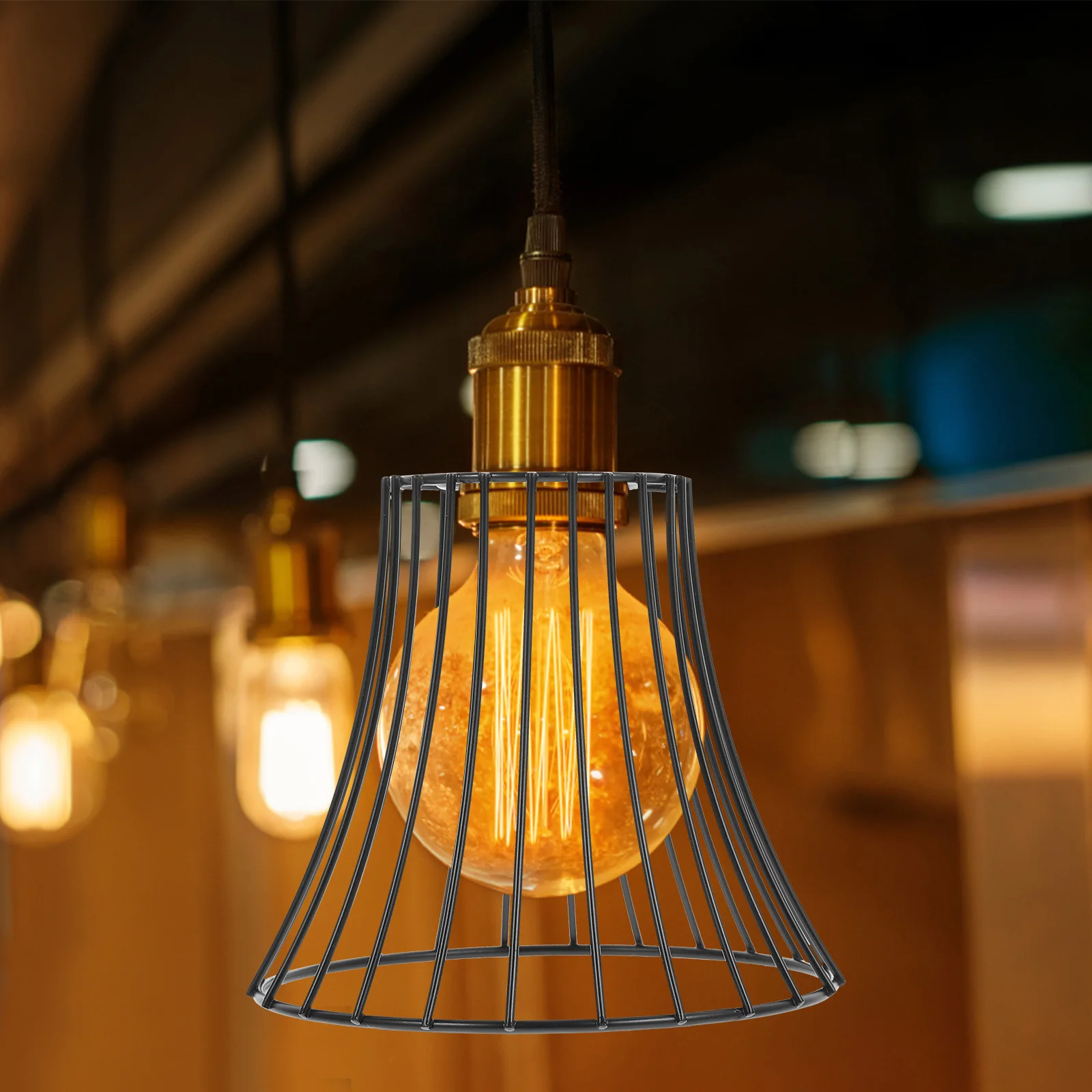 

Metal Wire Pendant Light Shade Hollow Out Design for Home Decor Kitchen Bathroom Bedroom Office Coffee Shop Replacement