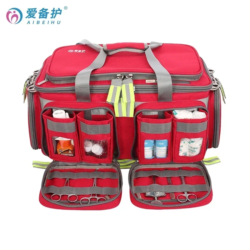 Newly Upgraded Multifunctional Red Waterproof (One-piece) First Aid Kit Mini First Aid Kit Outdoor Supplies First Aid